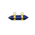 Sterling Lapis Lazuli Hexágono Bicone Pingente Acessórios de Moda Jóias
